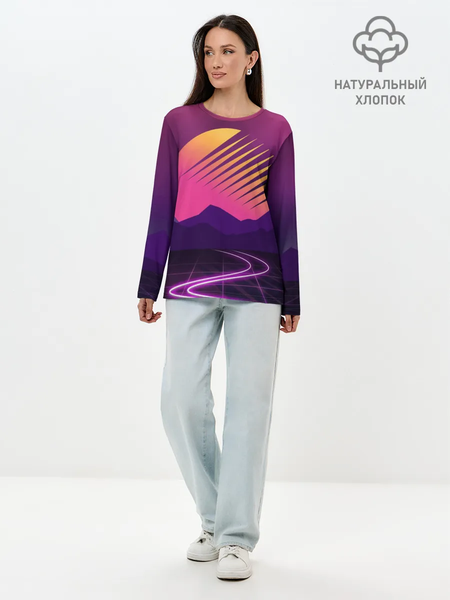 Лонгслив женский. Хлопок / Digital Art