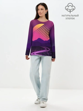 Лонгслив женский. Хлопок / Digital Art