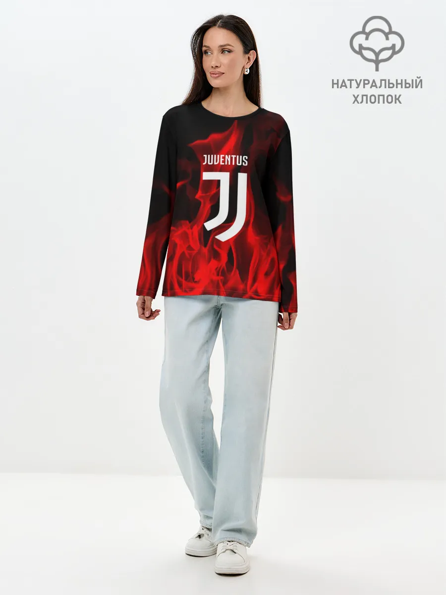Лонгслив женский. Хлопок / JUVENTUS SPORT