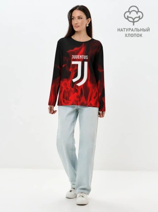 Лонгслив женский. Хлопок / JUVENTUS SPORT