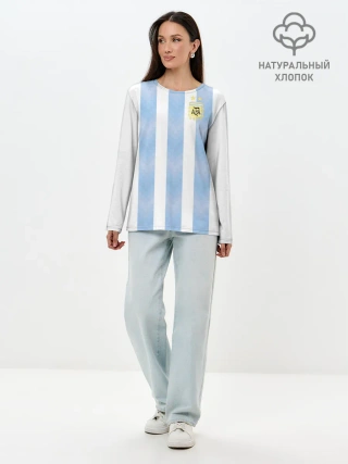 Лонгслив женский. Хлопок / Сборная Аргентины