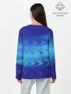 Лонгслив женский. Хлопок / Цвет настроения синий