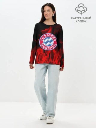 Лонгслив женский. Хлопок / BAYERN MUNCHEN