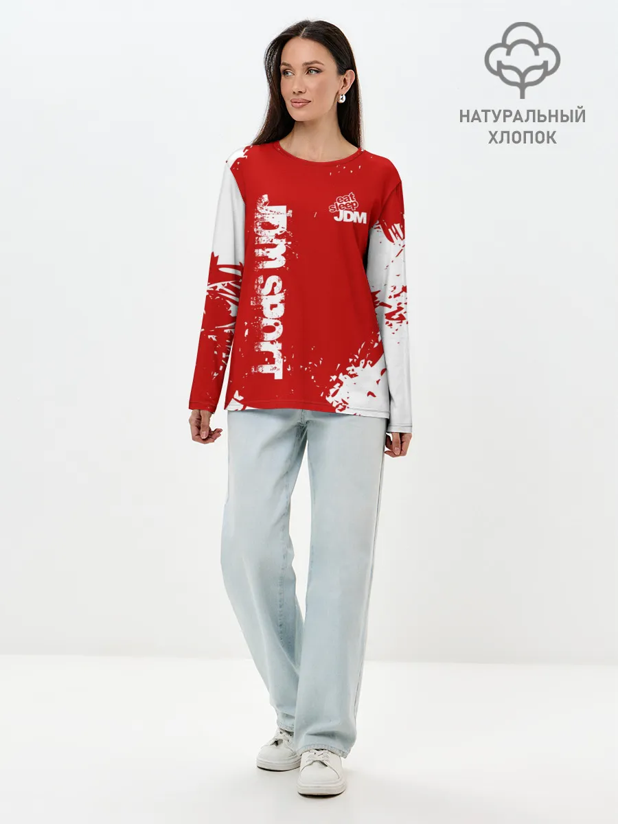 Лонгслив женский. Хлопок / JDM SPORT