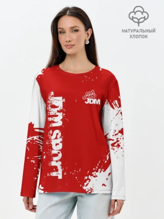 Лонгслив женский. Хлопок / JDM SPORT