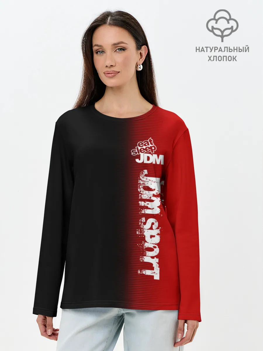 Лонгслив женский. Хлопок / JDM SPORT