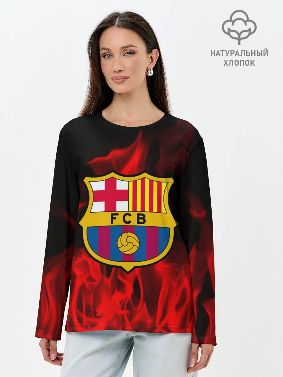 Лонгслив женский. Хлопок / BARCELONA SPORT