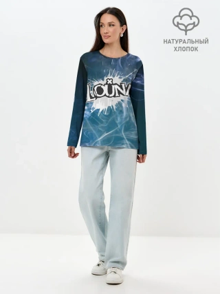 Лонгслив женский. Хлопок / Луна