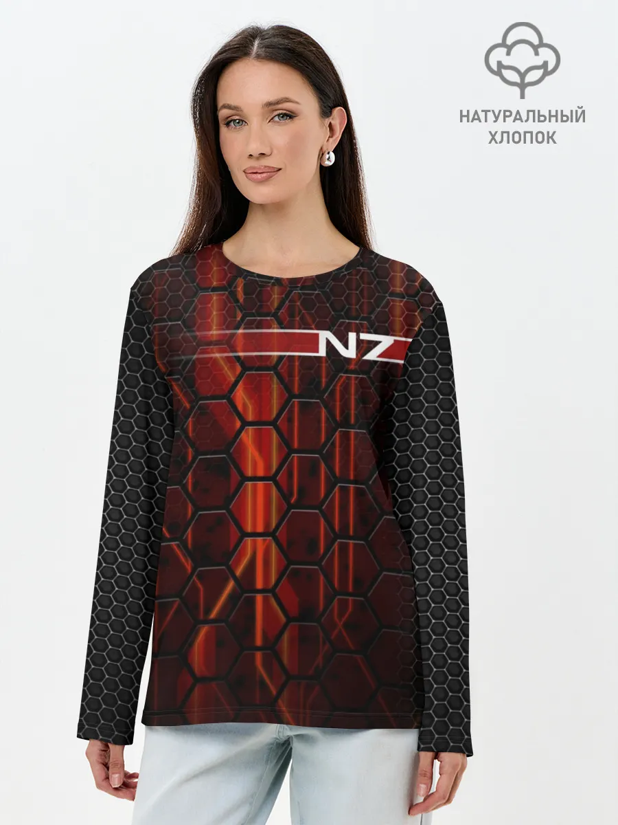 Лонгслив женский. Хлопок / N7.