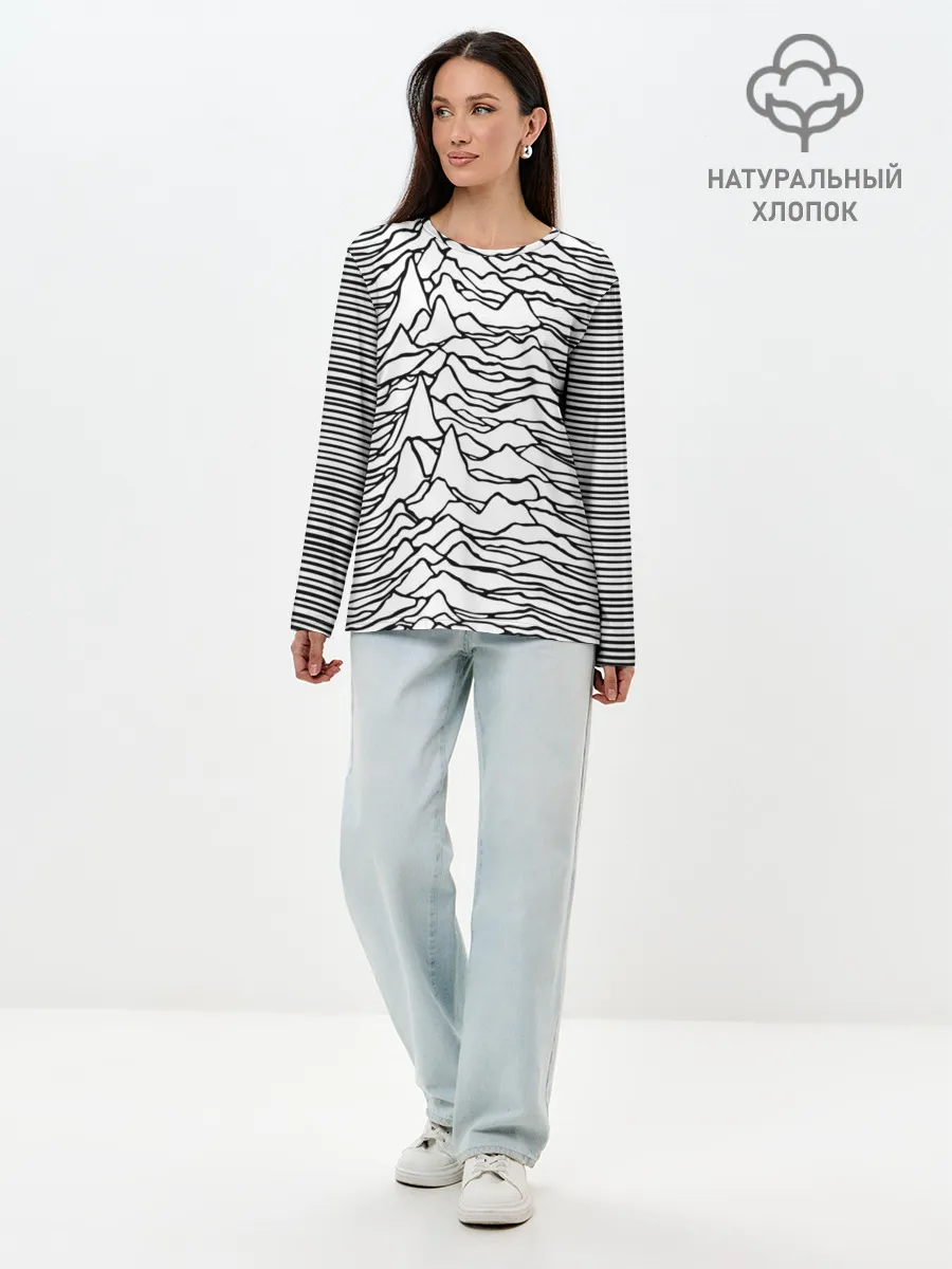 Лонгслив женский. Хлопок / White