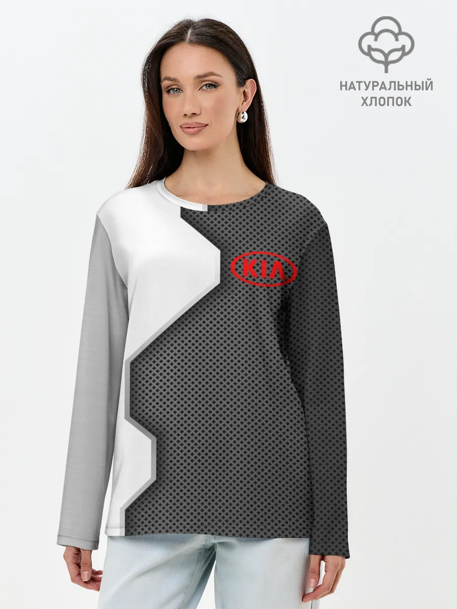Лонгслив женский. Хлопок / Kia sport uniform auto