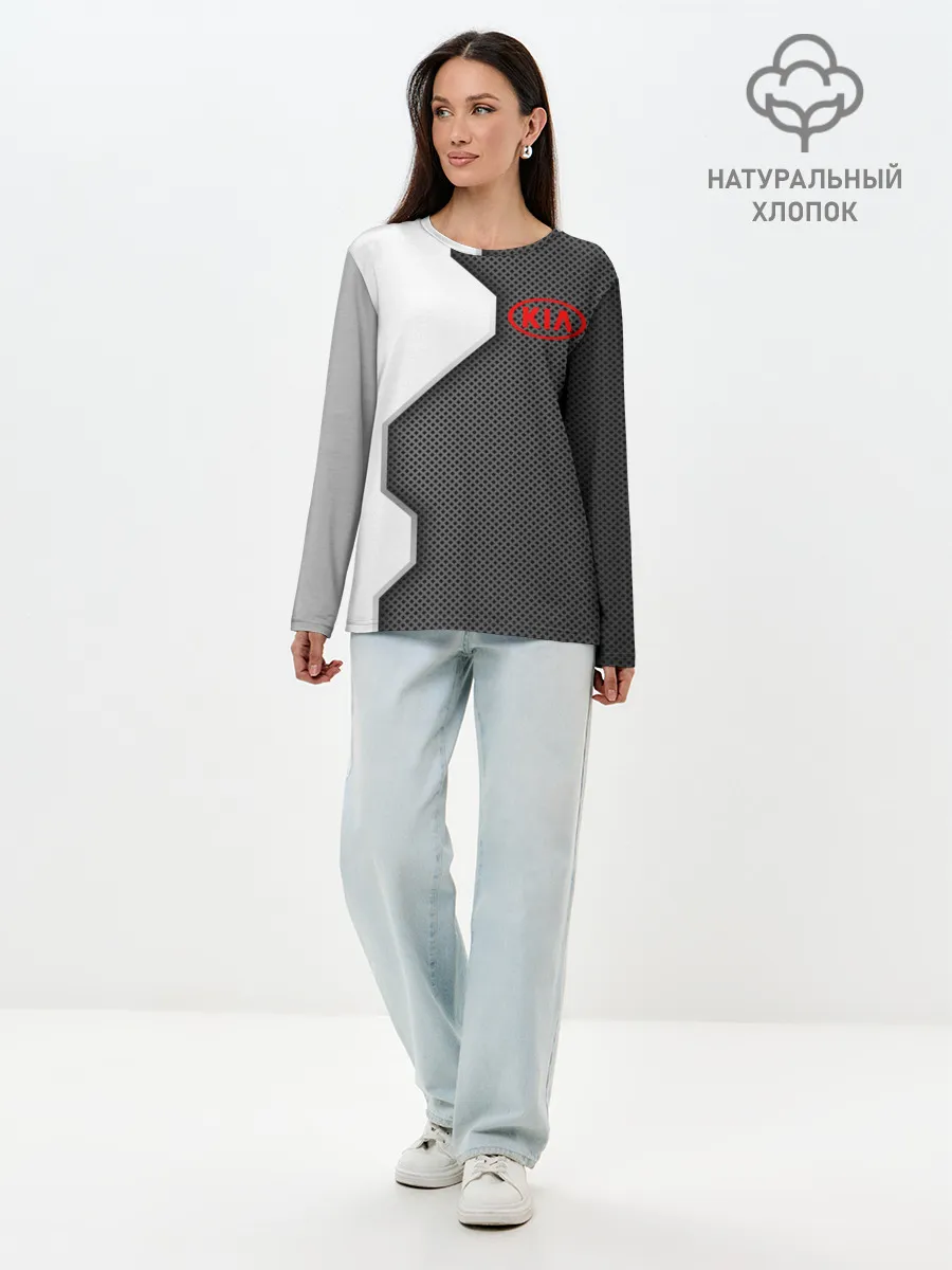 Лонгслив женский. Хлопок / Kia sport uniform auto
