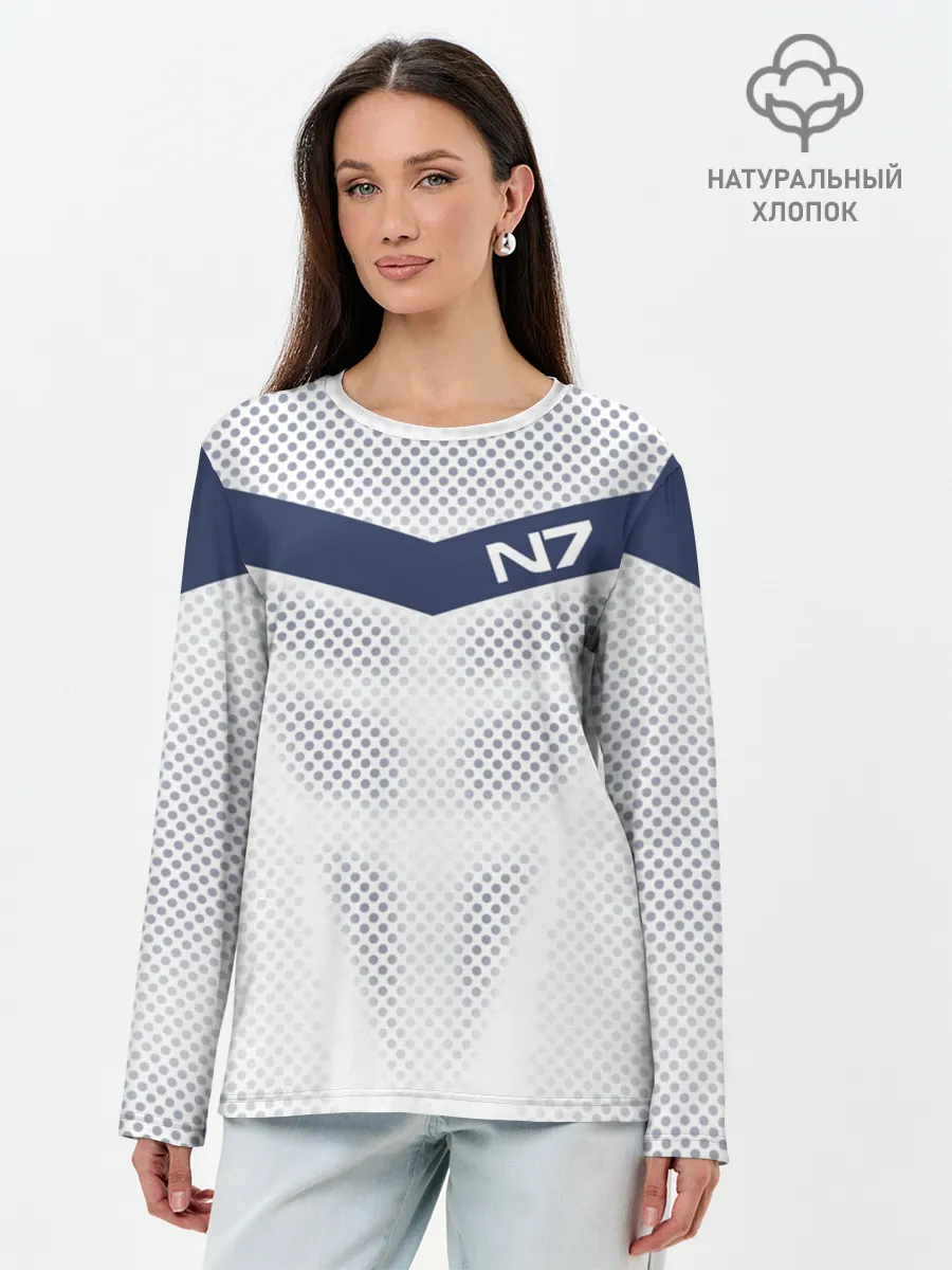 Лонгслив женский. Хлопок / Mass Effect N7