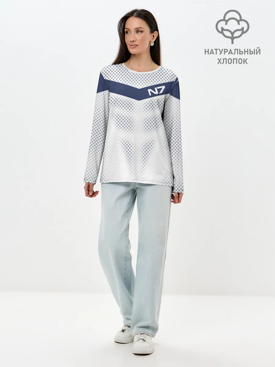 Лонгслив женский. Хлопок / Mass Effect N7