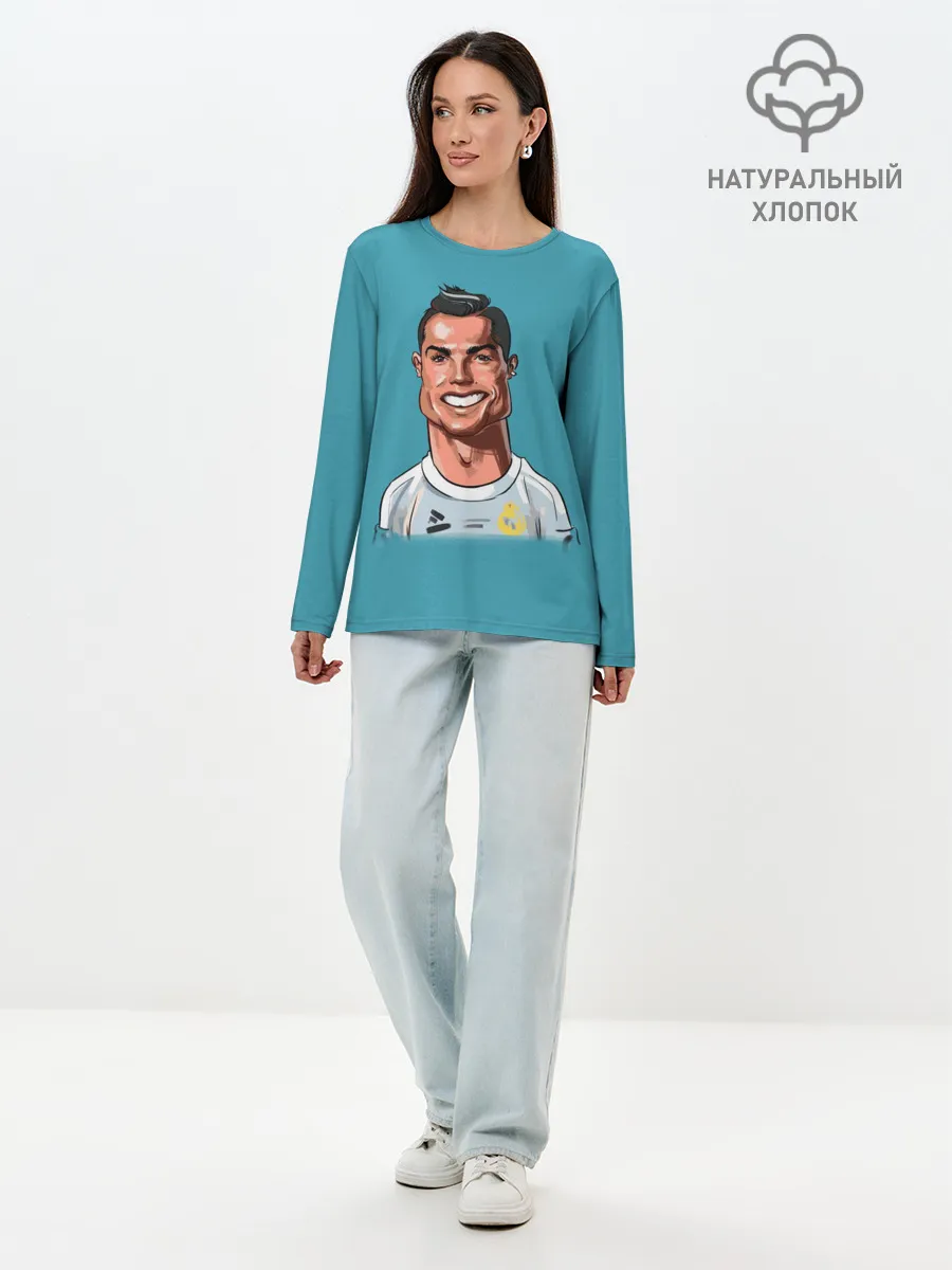 Лонгслив женский. Хлопок / КариРоналдо