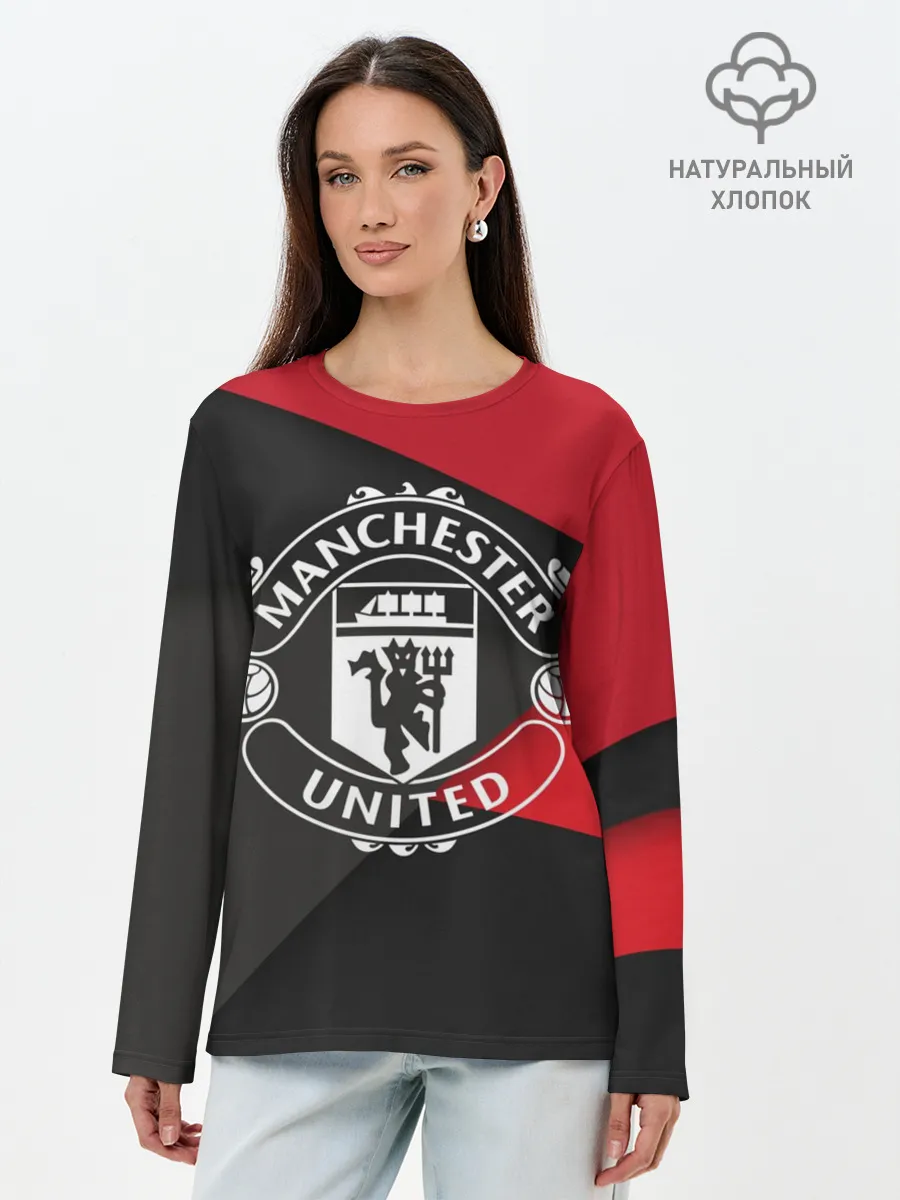 Лонгслив женский. Хлопок / Манчестер форма