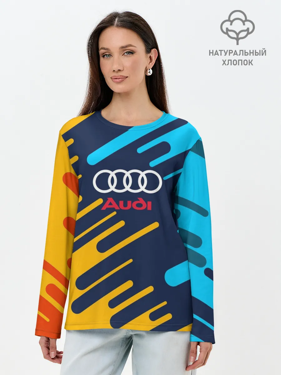 Лонгслив женский. Хлопок / AUDI.