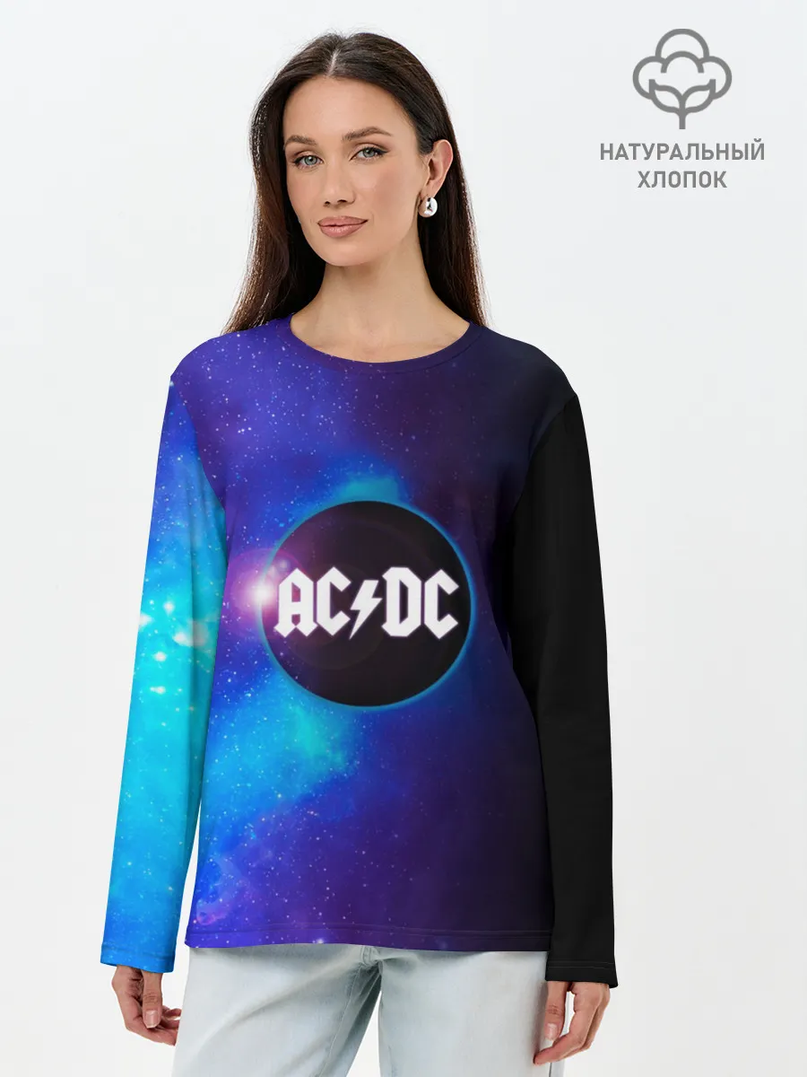 Лонгслив женский. Хлопок / ACDC