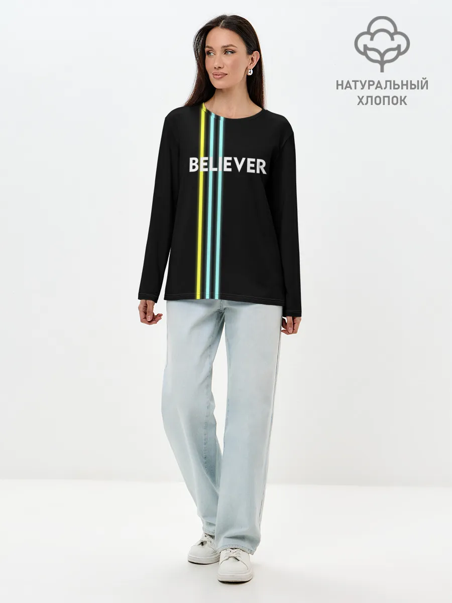 Лонгслив женский. Хлопок / Believer Imagine Dragons