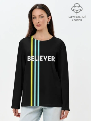 Лонгслив женский. Хлопок / Believer Imagine Dragons
