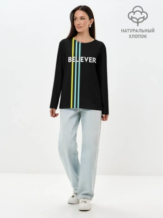 Лонгслив женский. Хлопок / Believer Imagine Dragons