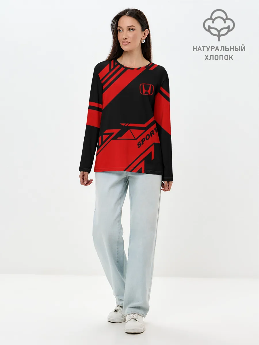Лонгслив женский. Хлопок / HONDA SPORT
