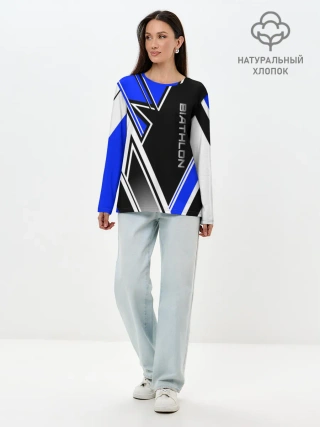 Лонгслив женский. Хлопок / Биатлон