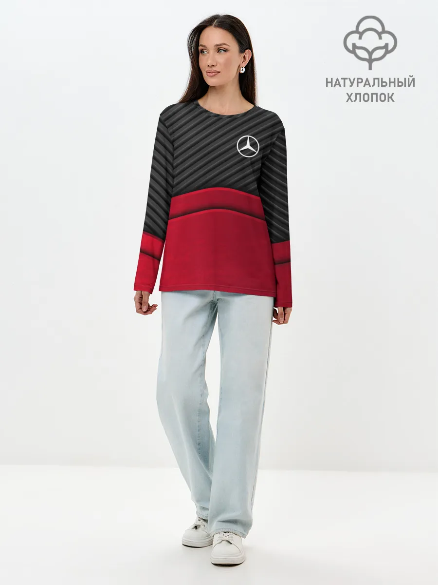 Лонгслив женский. Хлопок / MERCEDES BENZ