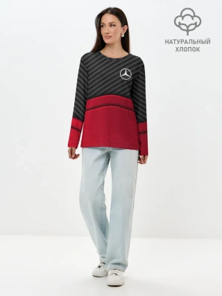 Лонгслив женский. Хлопок / MERCEDES BENZ
