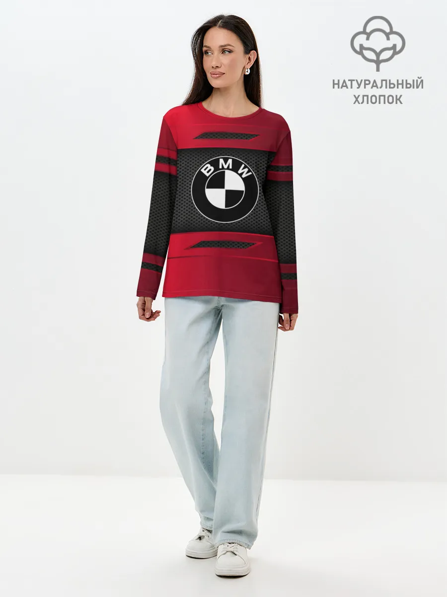 Лонгслив женский. Хлопок / BMW SPORT