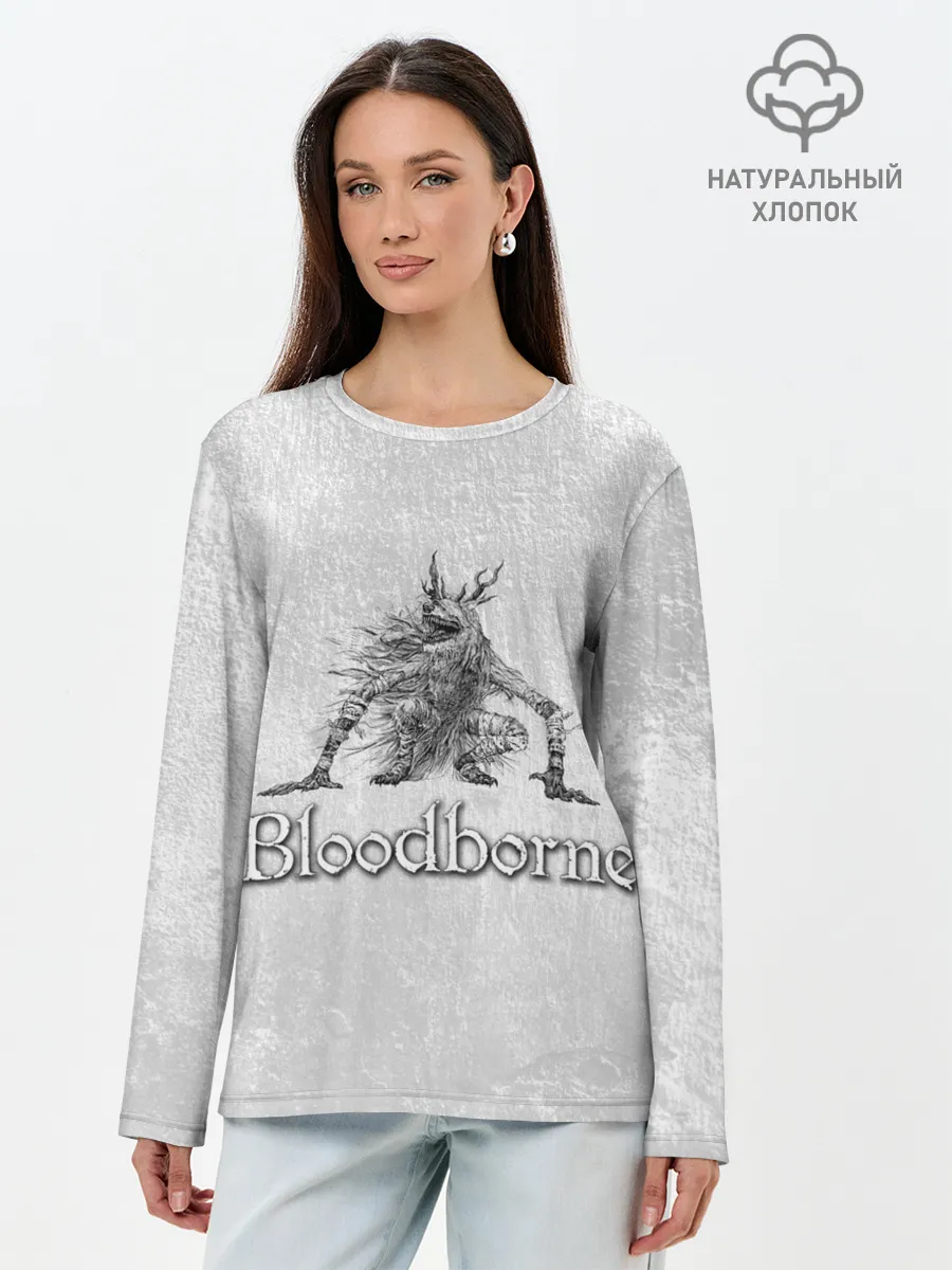 Лонгслив женский. Хлопок / Bloodborne
