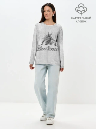 Лонгслив женский. Хлопок / Bloodborne