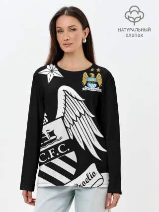 Лонгслив женский. Хлопок / Manchester City Exclusive