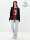 Лонгслив женский. Хлопок / AC Milan FC