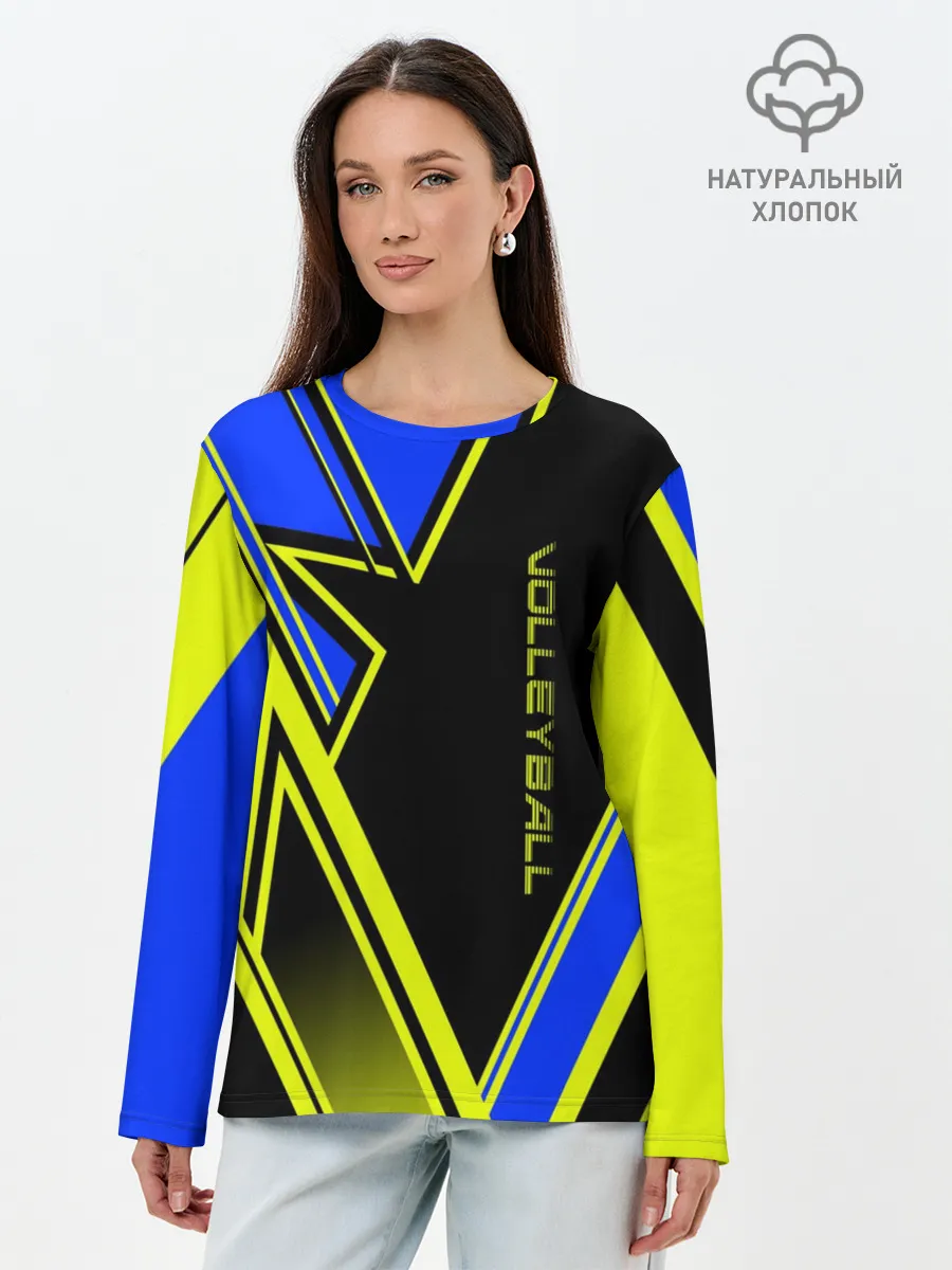 Лонгслив женский. Хлопок / Volleyball