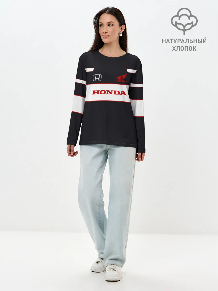 Лонгслив женский. Хлопок / Honda