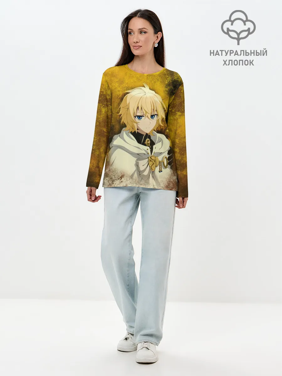 Лонгслив женский. Хлопок / Mikaela Hyakuya