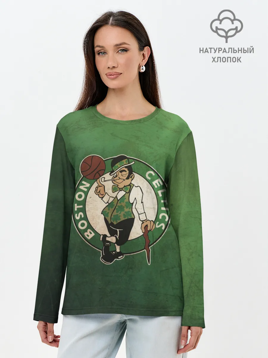 Лонгслив женский. Хлопок / Бостоон