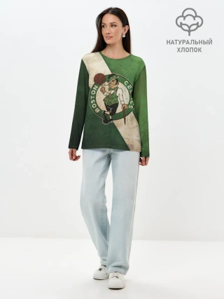 Лонгслив женский. Хлопок / Бостон олд
