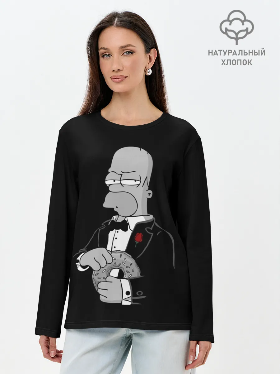 Лонгслив женский. Хлопок / Гомер
