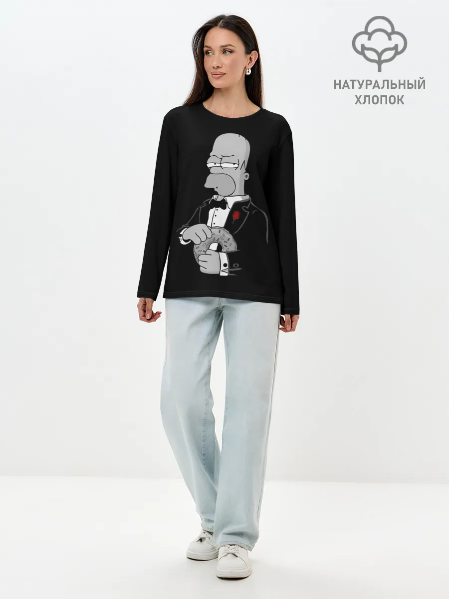 Лонгслив женский. Хлопок / Гомер