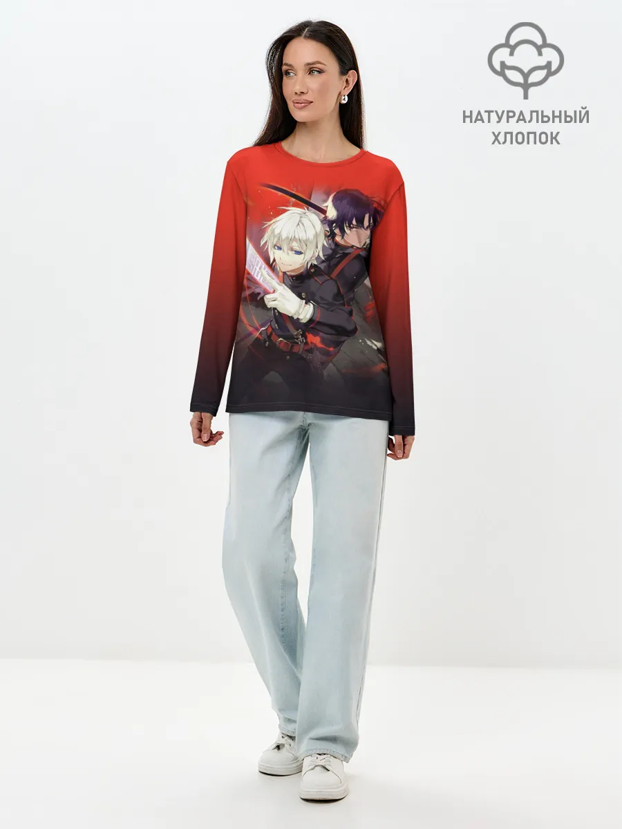 Лонгслив женский. Хлопок / Shinya & Guren