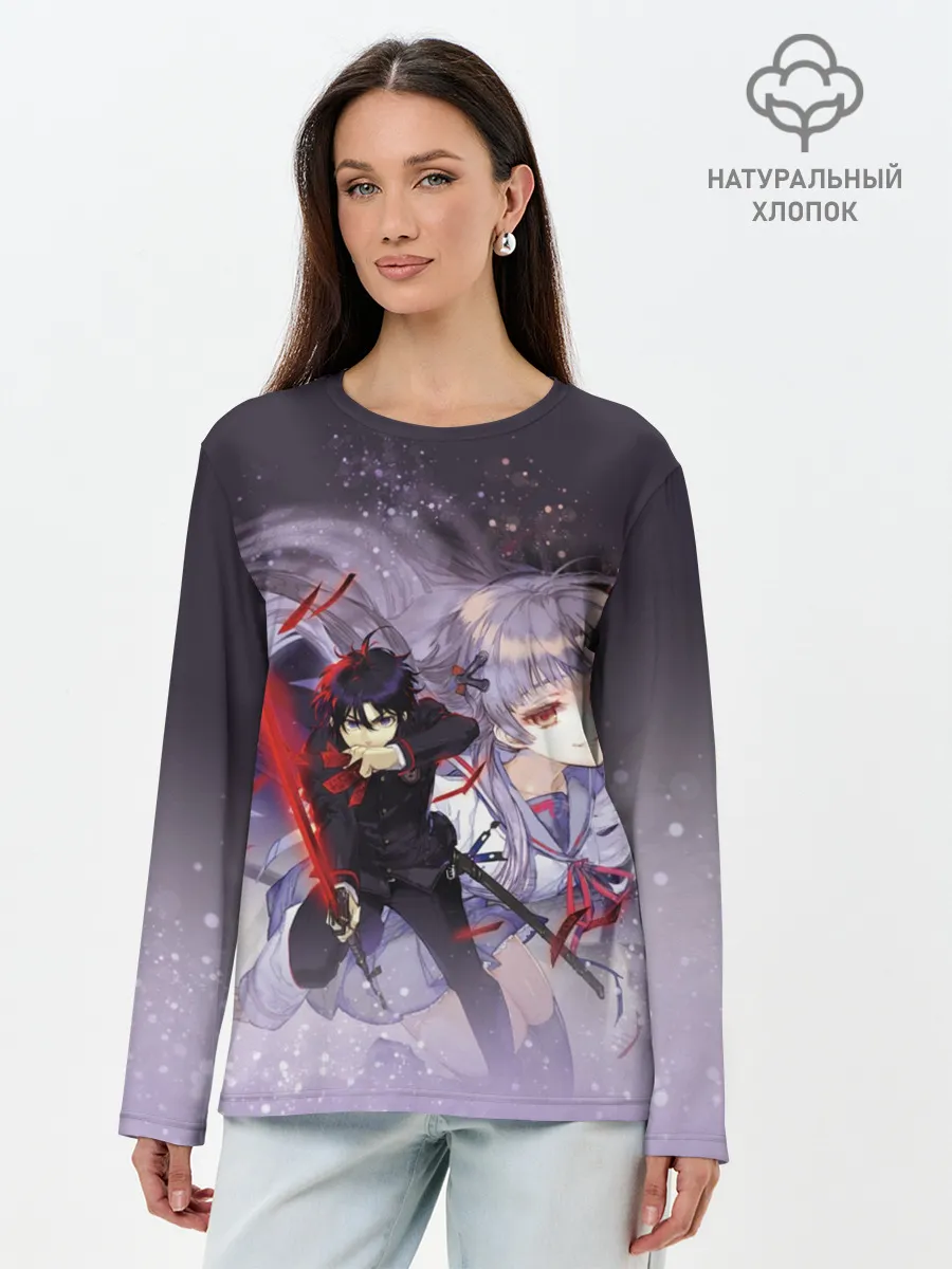 Лонгслив женский. Хлопок / Seraph of the End