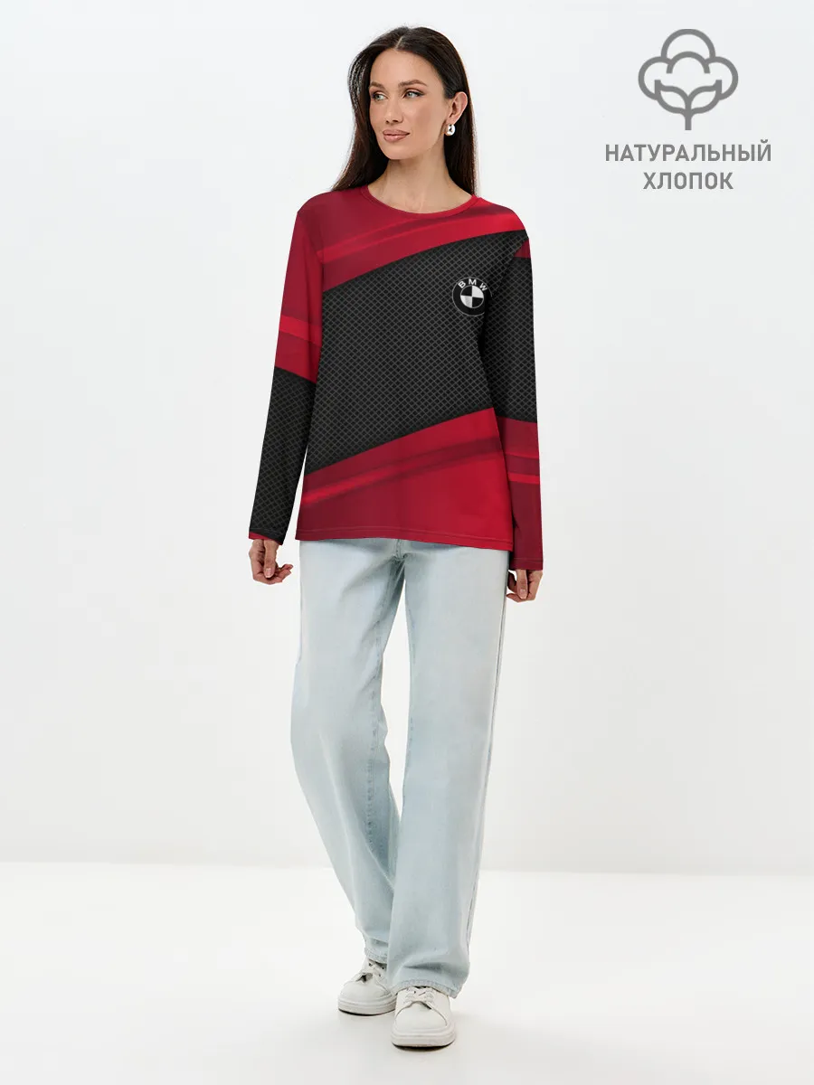 Лонгслив женский. Хлопок / BMW SPORT