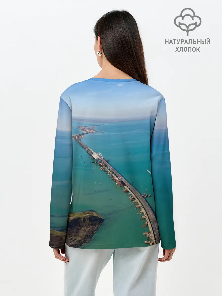 Лонгслив женский. Хлопок / Крымский мост