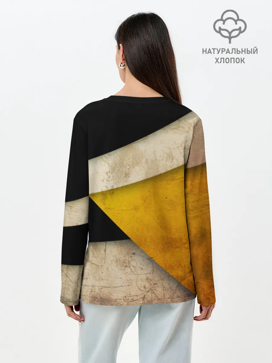 Лонгслив женский. Хлопок / Ювентус олд