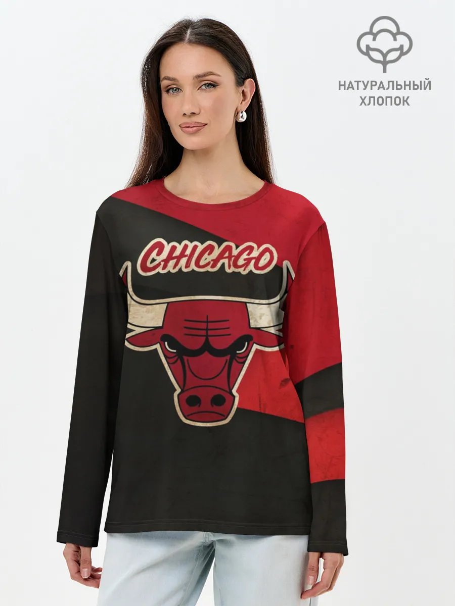 Лонгслив женский. Хлопок / Чикаго олд