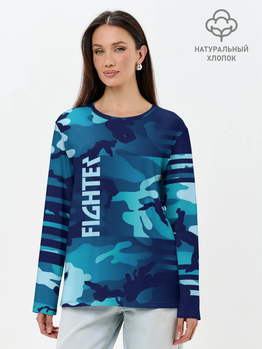 Лонгслив женский. Хлопок / FIGHTER