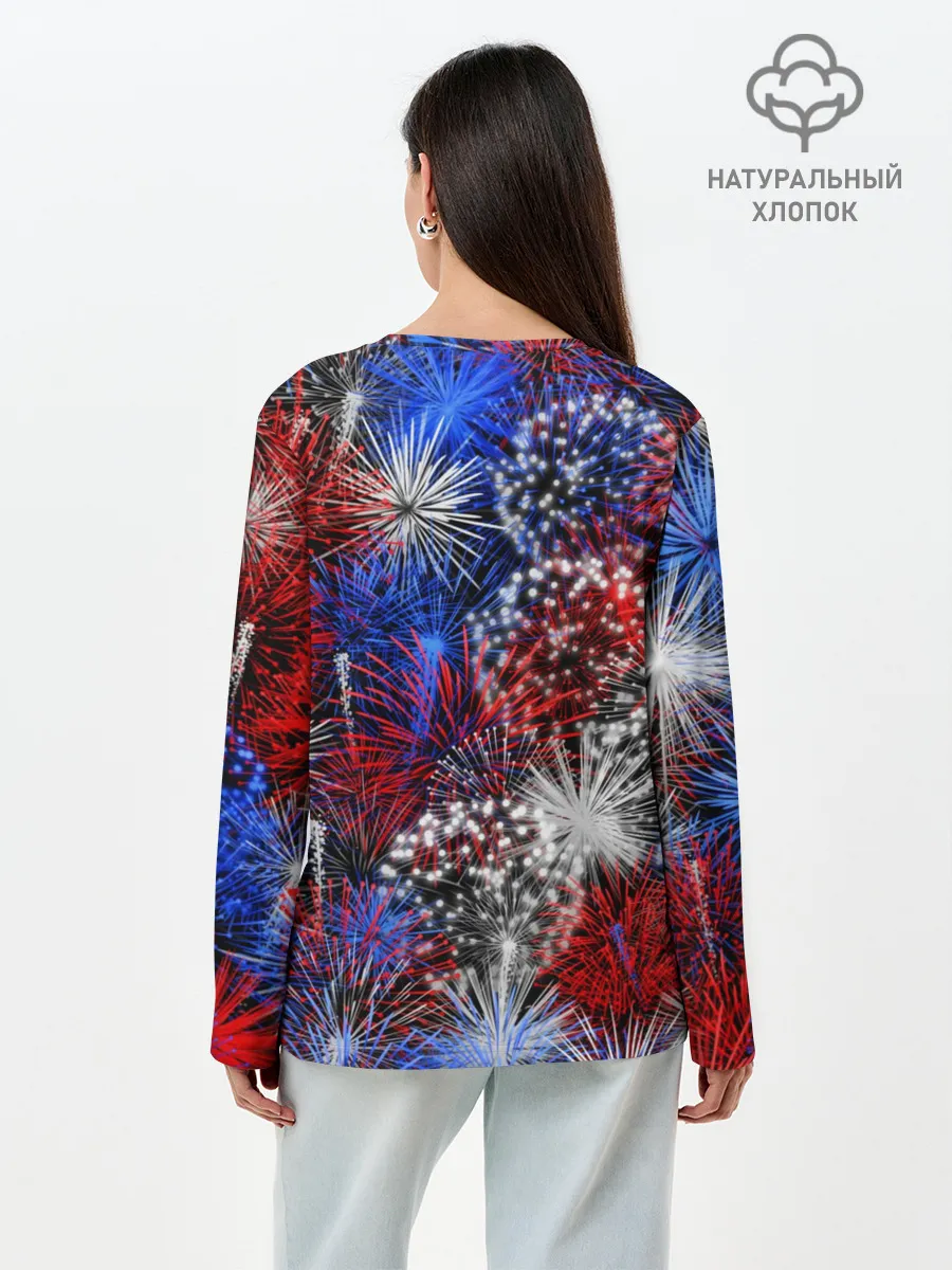 Лонгслив женский. Хлопок / Салют