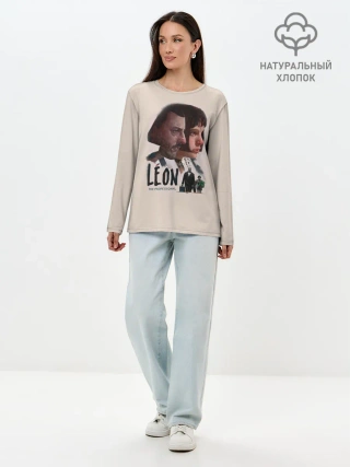 Лонгслив женский. Хлопок / Леон
